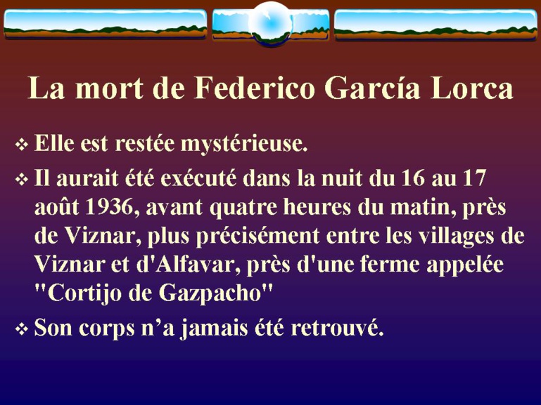 Hommage à Federico Garcia Lorca Hommage à Federico Garcia Lorca