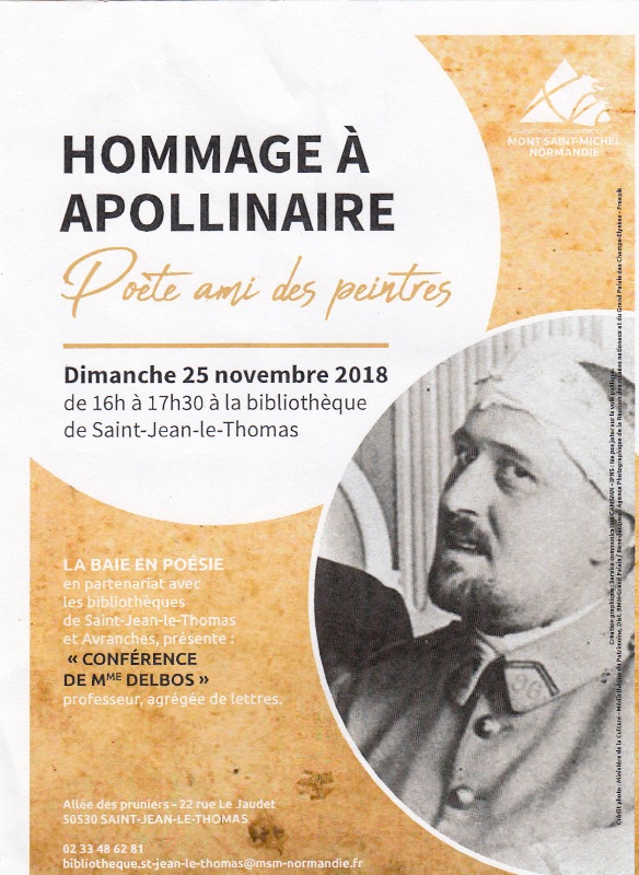 Le 25/11/2018 à 16h, conférence par Monique Delbos Le 25/11/2018 à 16h, conférence par Monique Delbos