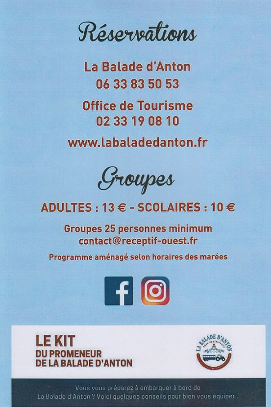 A partir du 10/4/2021, "La Balade d'Anton" moulières et pêcherie A partir du 10/4/2021, "La Balade d'Anton" moulières et pêcherie
