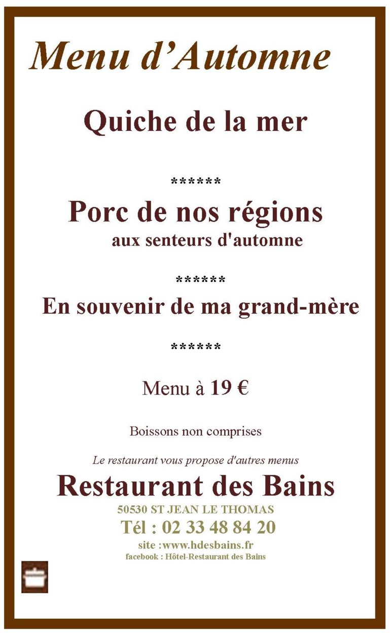 Le 27/10/2019, fête d'automne à St Jean le Thomas Le 27/10/2019, fête d'automne à St Jean le Thomas