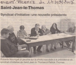 La Gazette du S.I.-O.T. de Saint Jean le Thomas" de 2007 à 2010 La Gazette du S.I.-O.T. de Saint Jean le Thomas" de 2007 à 2010