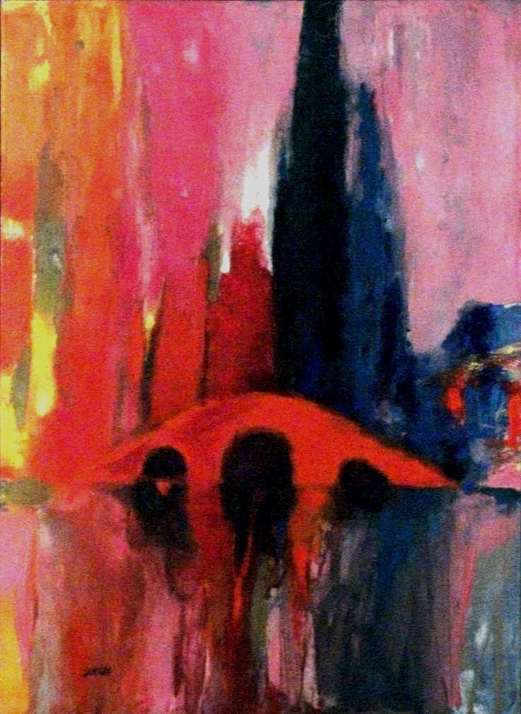 le Pont Rouge ( 73 x 100 )