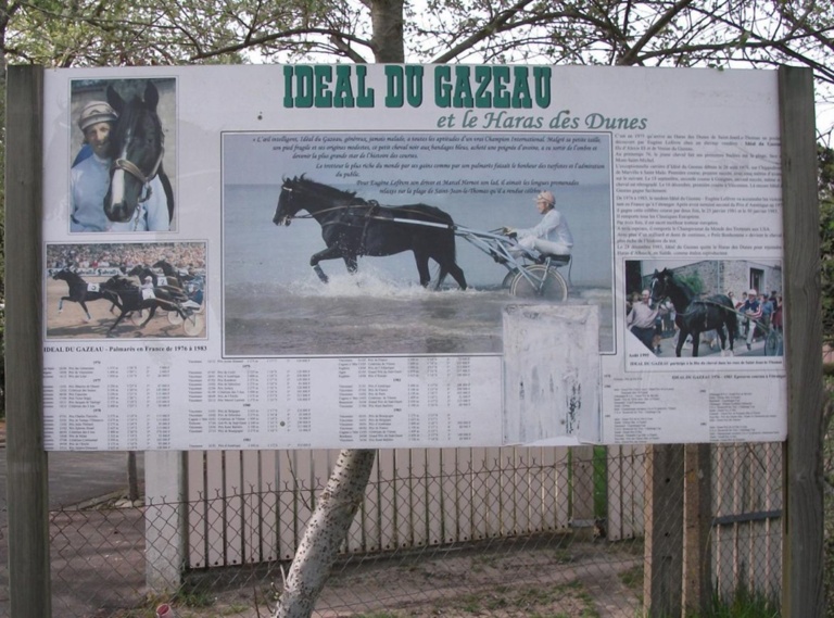 le panneau consacré à Idéal, tout proche du haras des Dunes