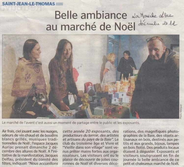 Marché de Noël 2012 à Saint Jean le Thomas : souvenirs