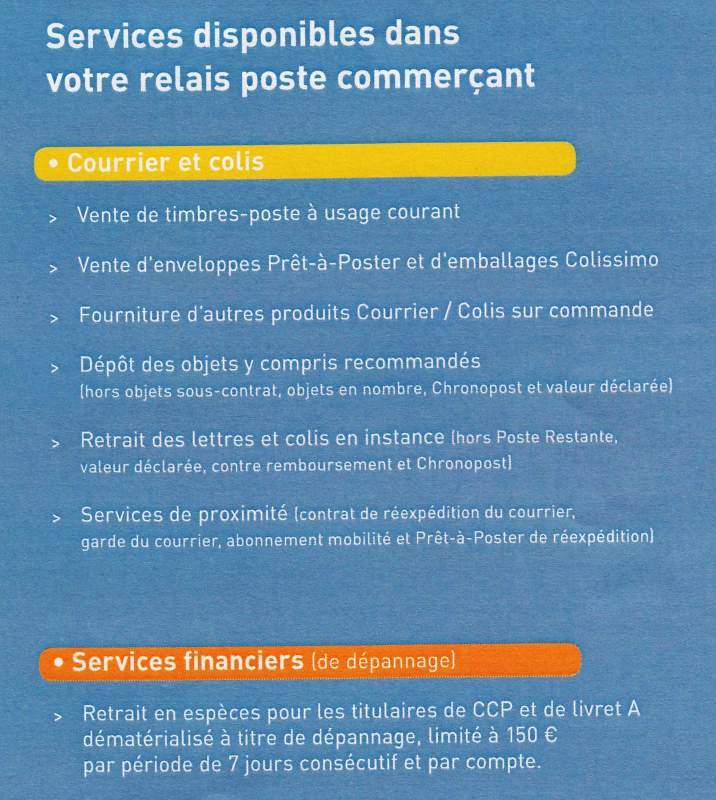 Votre "Point-Poste" à "l'Epicerie du Bout de la mer"