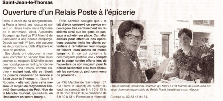 Votre "Point-Poste" à "l'Epicerie du Bout de la mer"