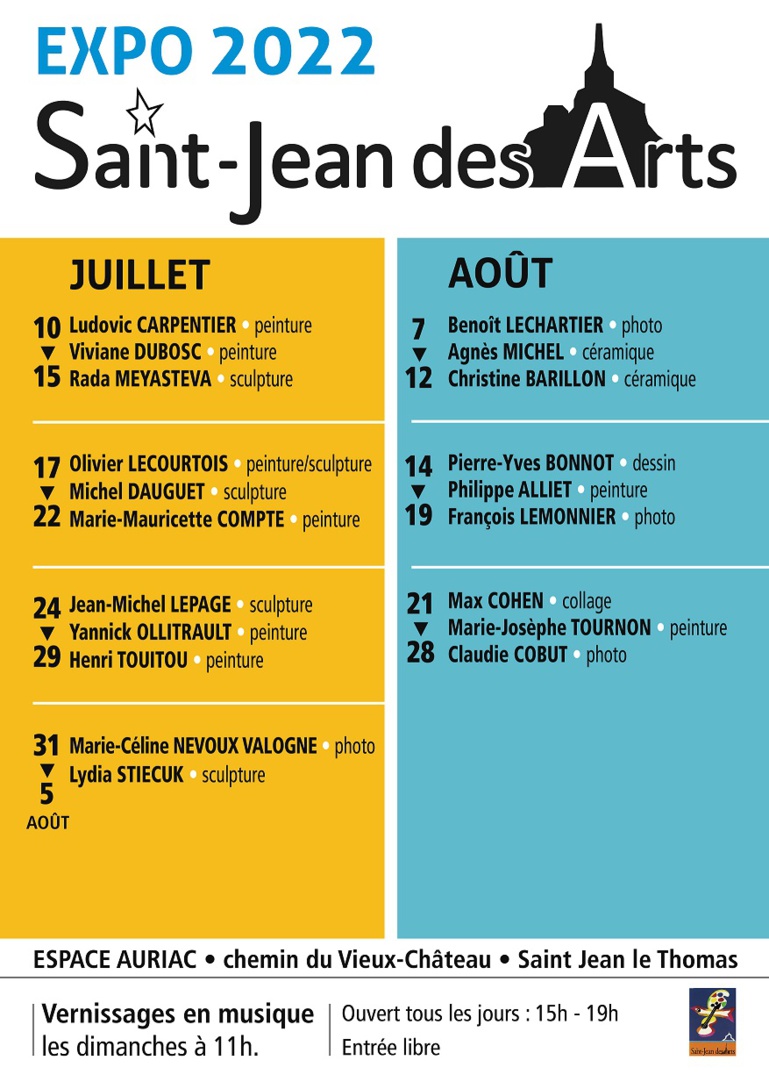 Saint Jean des Arts, expo. à partir de 2021