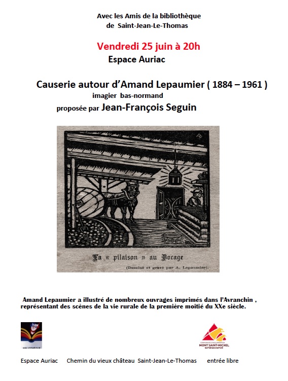 Le 25/6/2021 à 20h, causerie autour de Lepaumier Le 25/6/2021 à 20h, causerie autour de Lepaumier