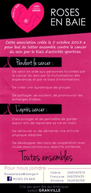 " Roses en Baie- ensemble contre le cancer du sein" " Roses en Baie- ensemble contre le cancer du sein"