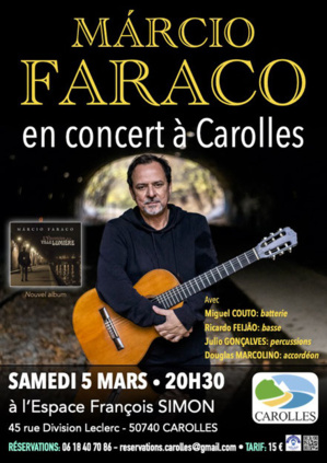 Le 5/3/2022, concert à Carolles : Márcio Faraco Le 5/3/2022, concert à Carolles : Márcio Faraco