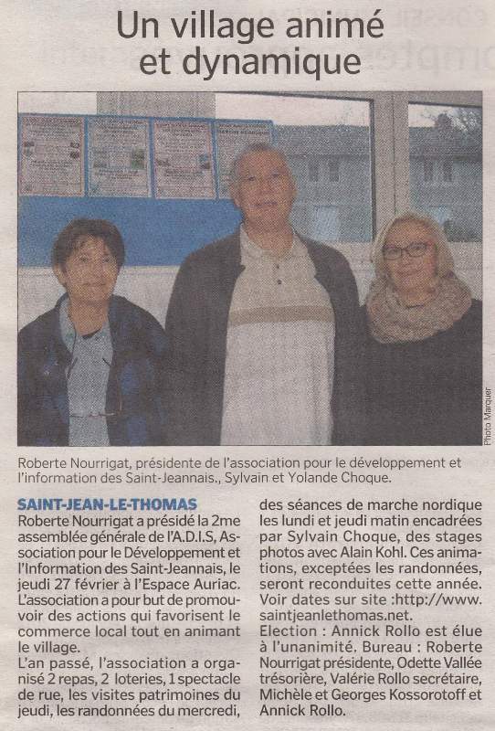 A.G. (2013) de l'ADIS du 27.02.2014, compte rendu A.G. (2013) de l'ADIS du 27.02.2014, compte rendu