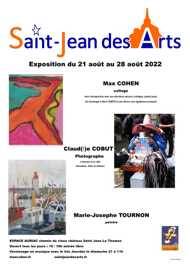 Le 21/8/2022, vernissage en musique avec Saint Jean des Arts