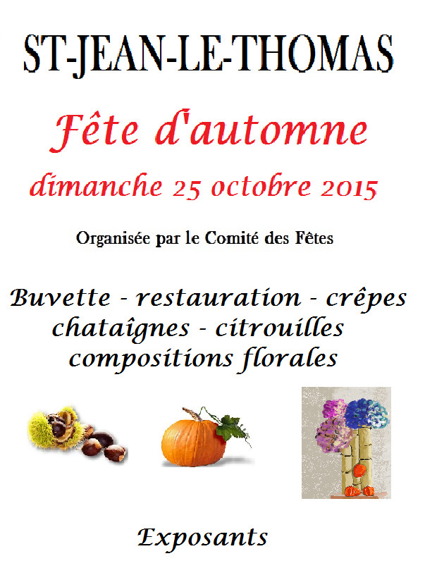 Le 25 octobre 2015, fête d'automne Le 25 octobre 2015, fête d'automne