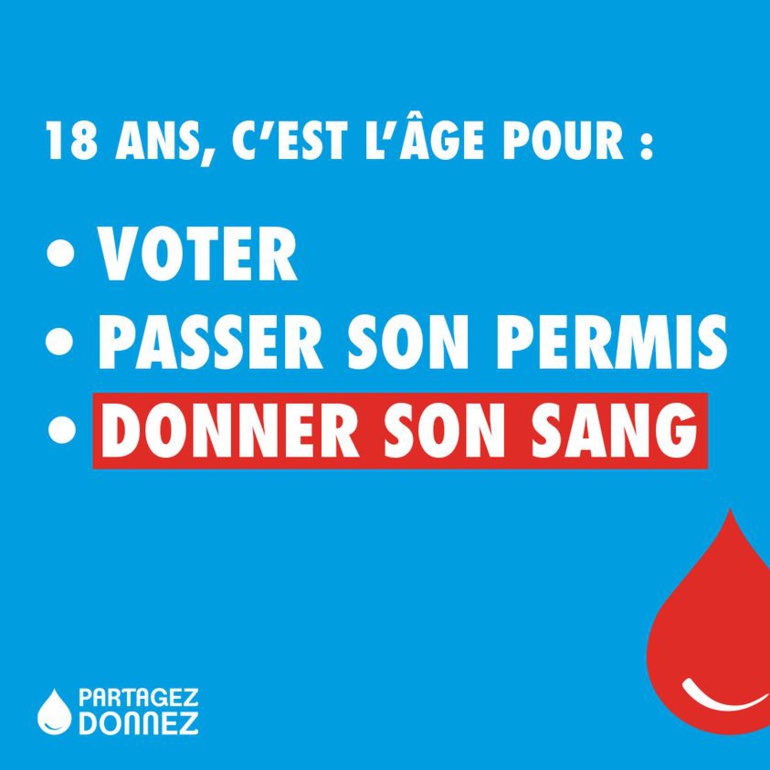 Le 4/4/2023, 15h - 19h, don de sang à Sartilly