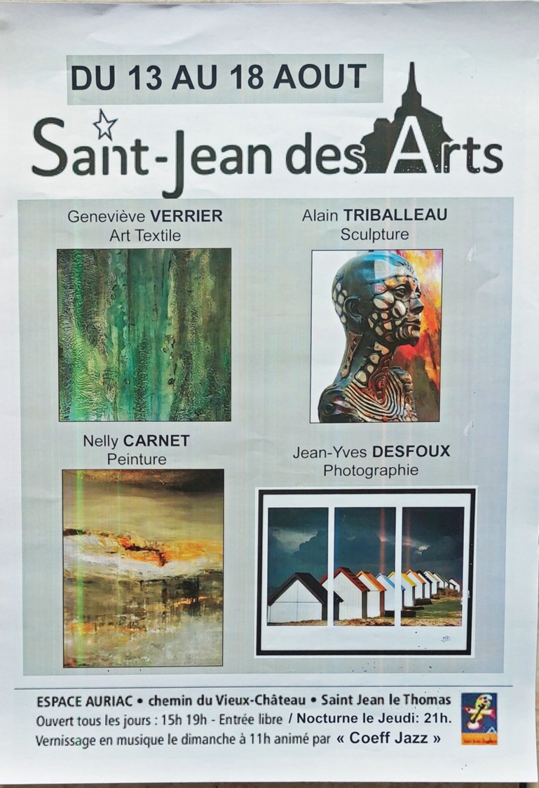 Le 20/8/2023, vernissage en musique avec St Jean des Arts Le 20/8/2023, vernissage en musique avec St Jean des Arts