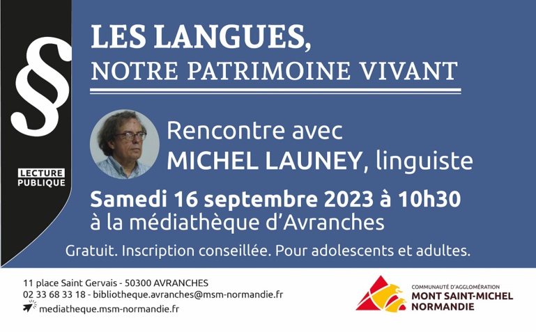 le 16/9/2023,, 10h30, les langues, patrimoine vivant