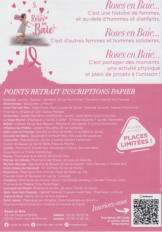 Le 15/10/2023 : Marche des Roses en Baie