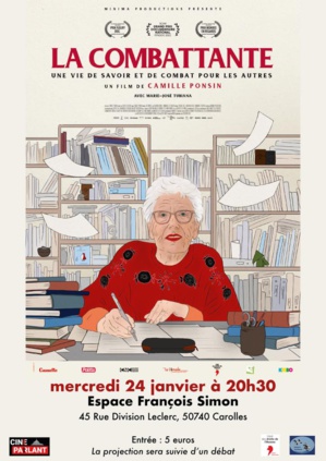 Le 24/01/2024, 20h30, film à Carolles : LA COMBATTANTE Le 24/01/2024, 20h30, film à Carolles : LA COMBATTANTE