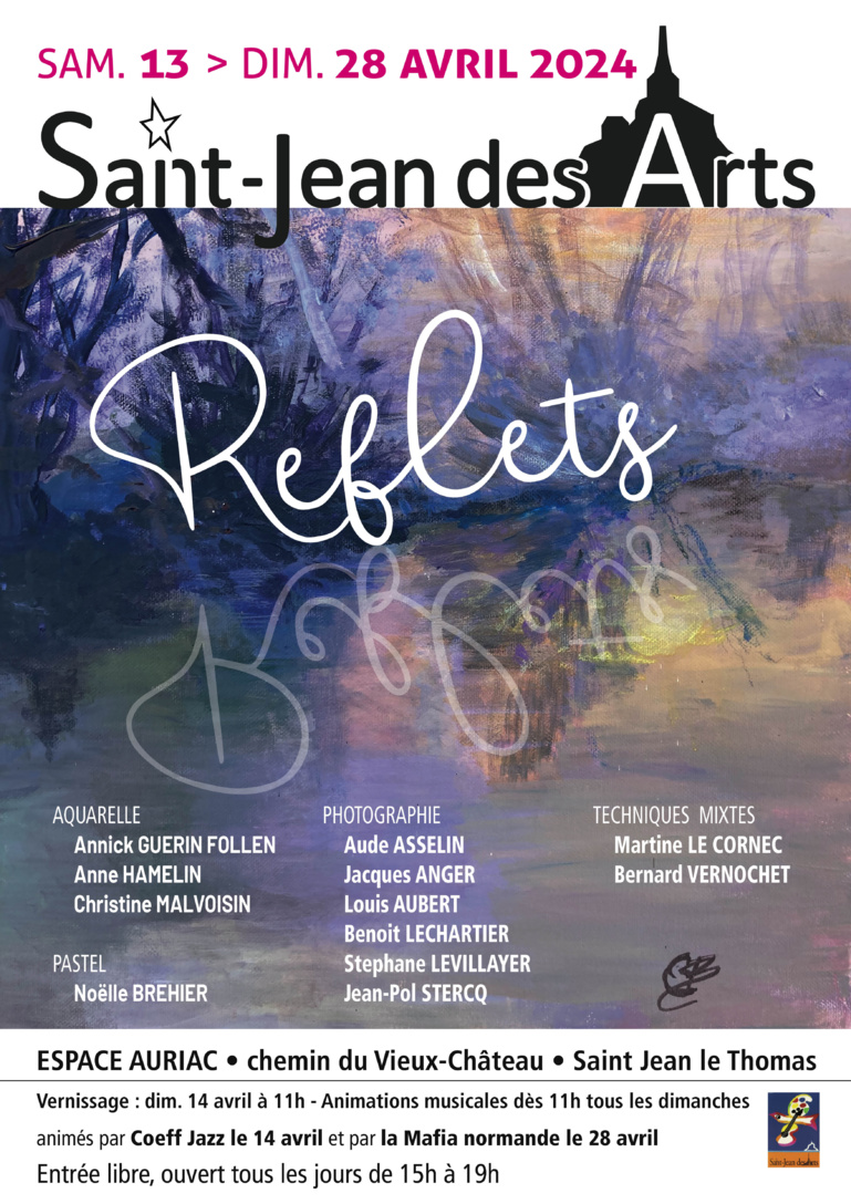 Du 13 au 28/04/2024, expo. avec SJDA : REFLETS Du 13 au 28/04/2024, expo. avec SJDA : REFLETS