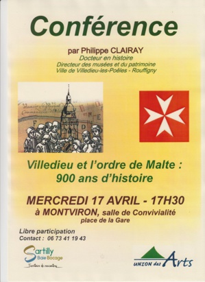 Le 17/04/2024, l'Ordre de Malte : 900 ans d'histoire