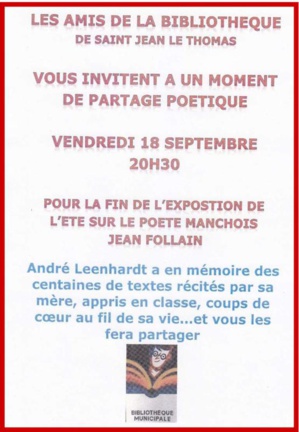 Le 18 septembre : soirée poétique, une belle réussite !