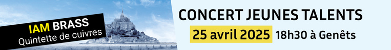 Le 25/4/2025, 18h30, concert Jeunes Talents à Genêts Le 25/4/2025, 18h30, concert Jeunes Talents à Genêts