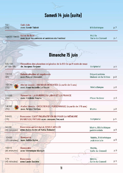 Les 13, 14 et 15 /6/2025, festival, 
