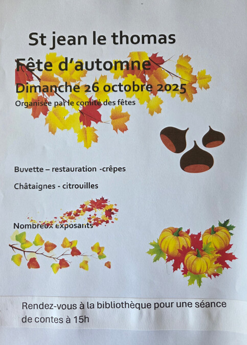 Le 26/10/2025, Fête d'Automne Le 26/10/2025, Fête d'Automne