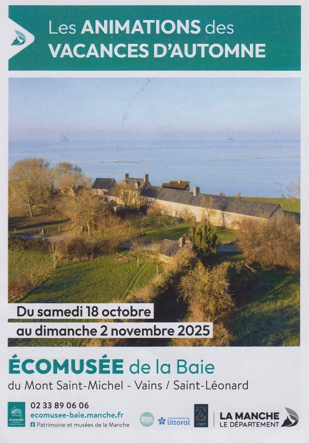 Du 18/10 au 2/11/2025, animations à l'Ecomusée de la Baie