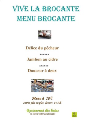 Le 27 mai 2018 : vide greniers à Saint Jean le Thomas