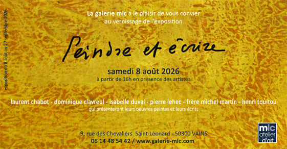 Le8/8/2026, vernissage galerie MLC