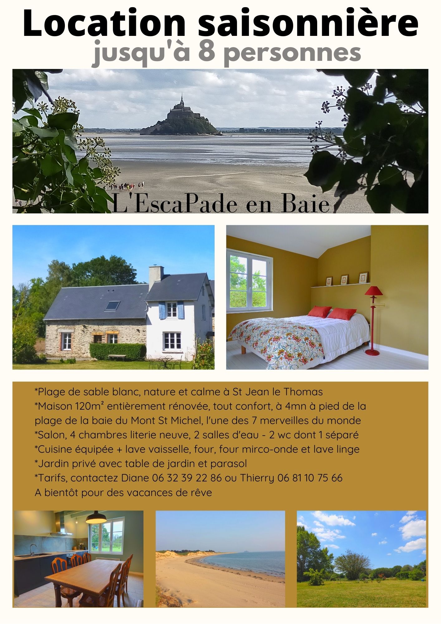 L'escapade en Baie, maison, confort, calme, jardin