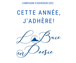 Le 2/11/2022, 10h30, A.G. de " la Baie en Poésie" Le 2/11/2022, 10h30, A.G. de " la Baie en Poésie"