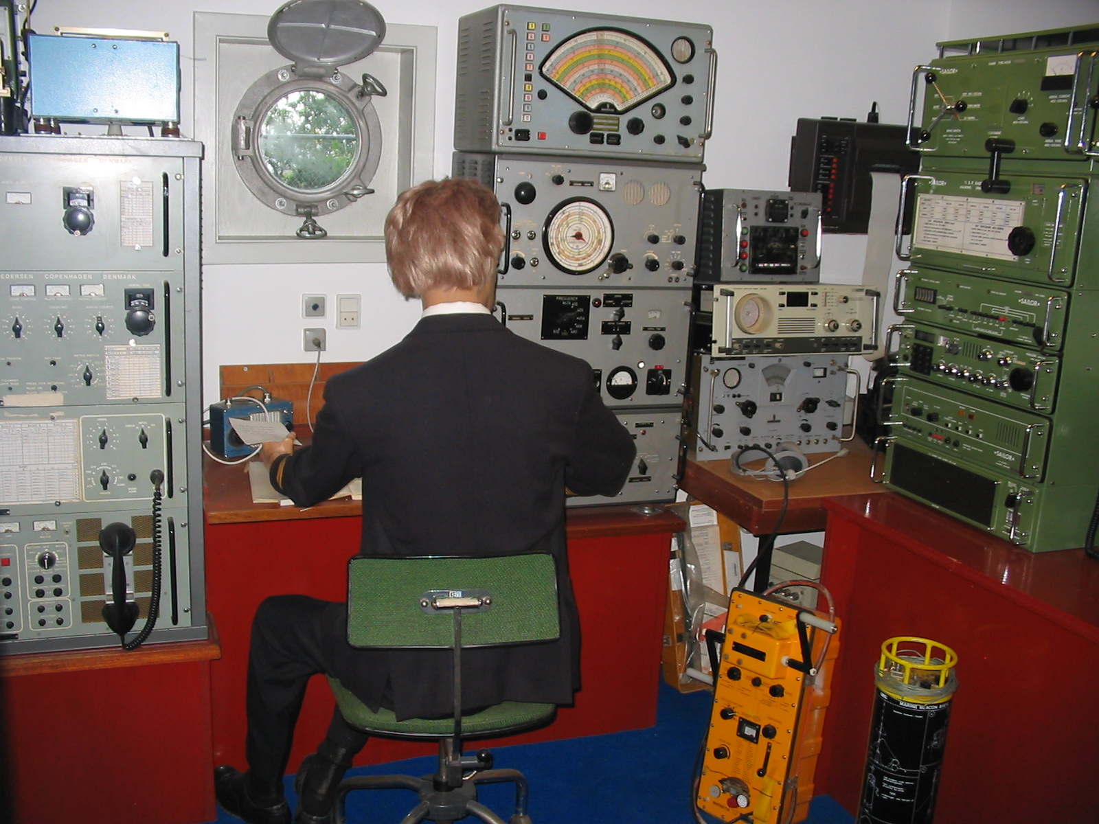 station radio d'un navire vers 1960