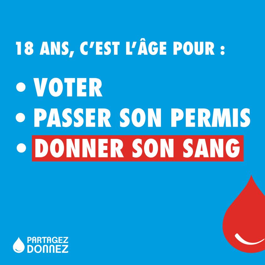 Le 4/4/2023, 15h - 19h, don de sang à Sartilly