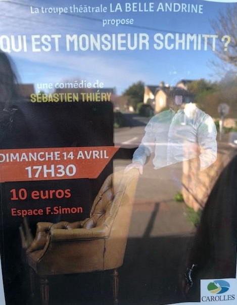 Le 14/04/2024, 17h30, théâtre à Carolles : Qui est monsieur Schmitt ?