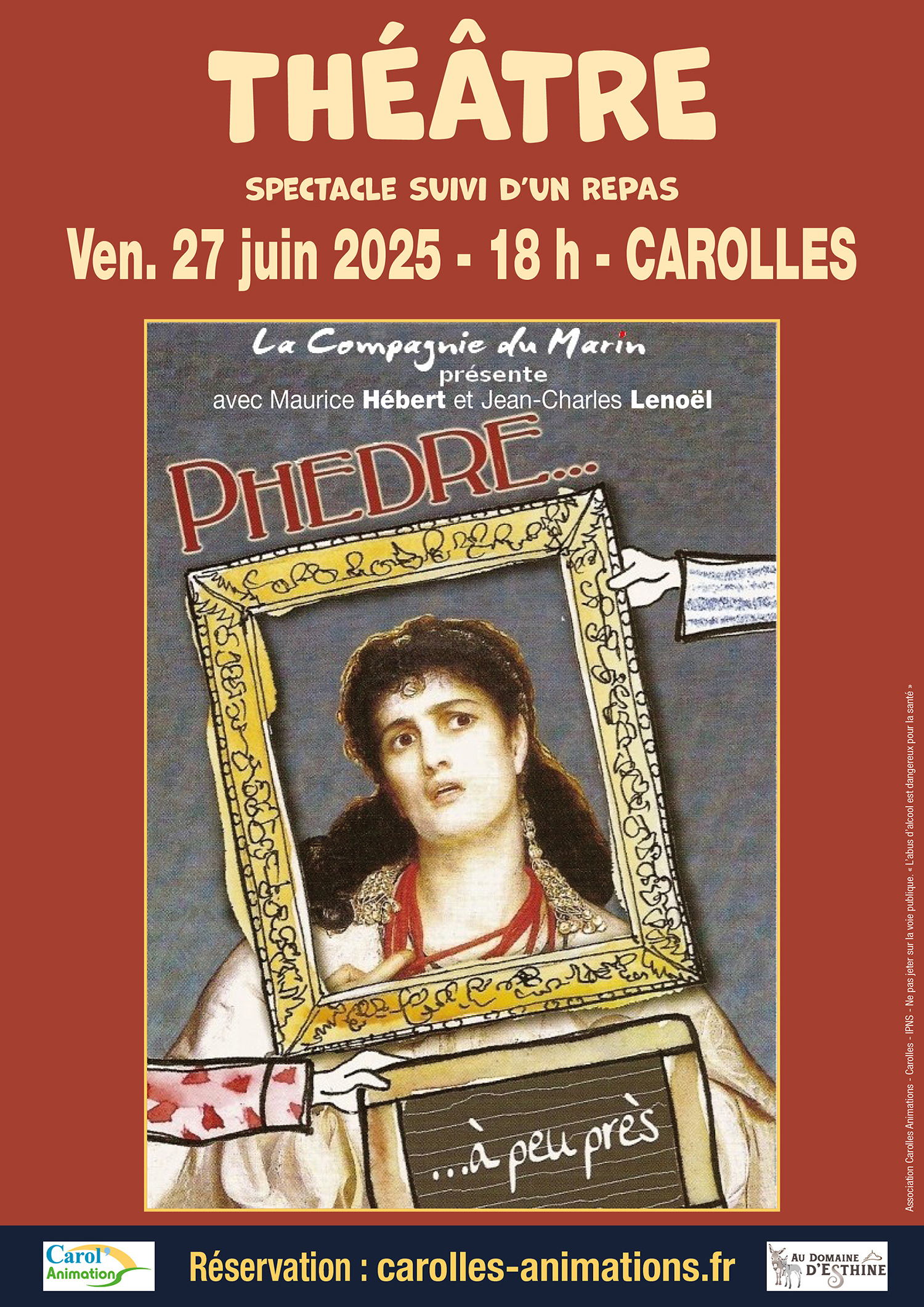 Le 27/6//25,18h, theâtre à Carolles : PHEDRE, à peu près...