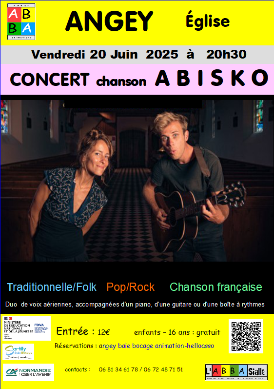 Le 20/6/2025, 20h30, concert à Angey