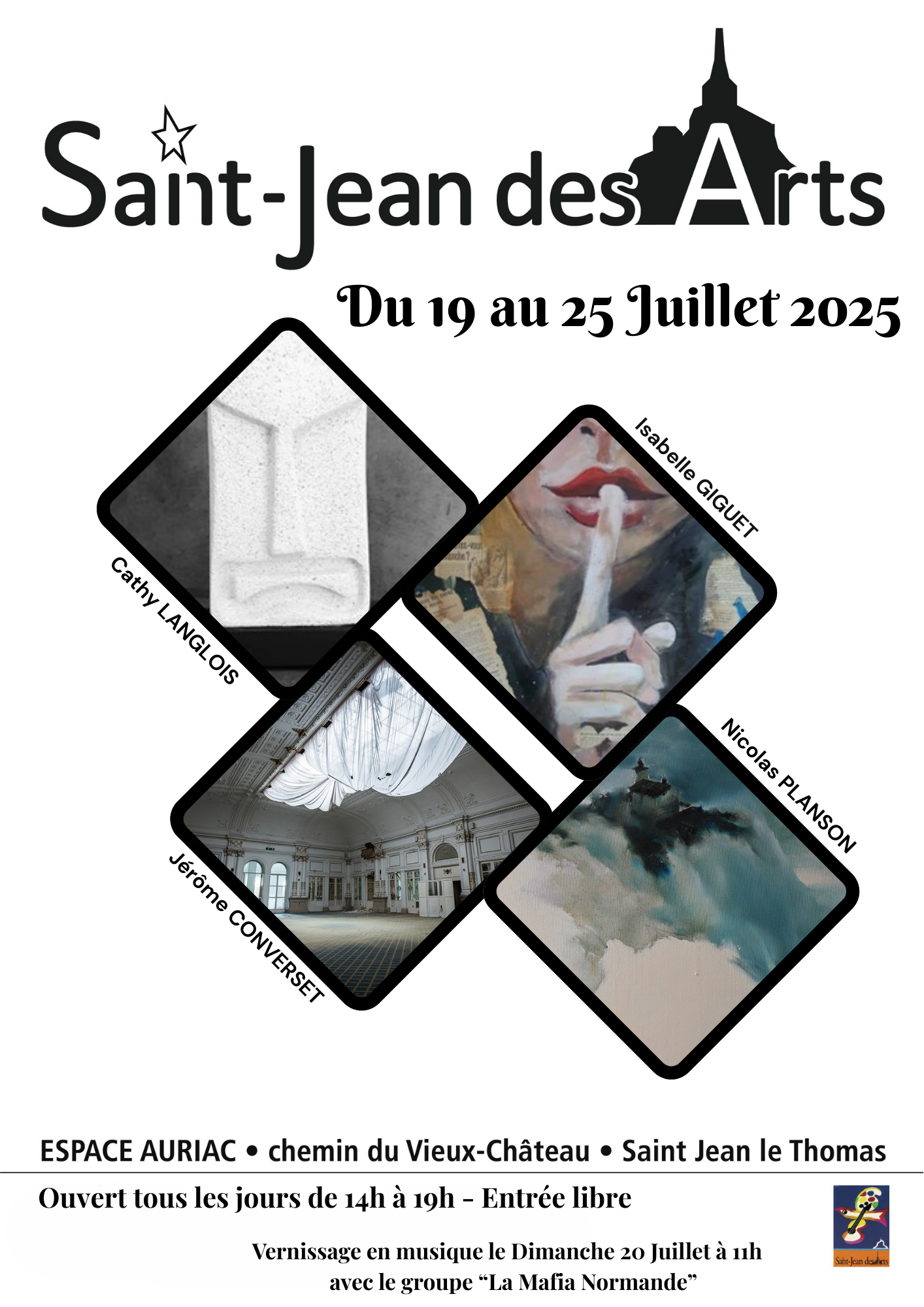 Le 20/7/2025, vernissage en musique avec Saint Jean des Arts