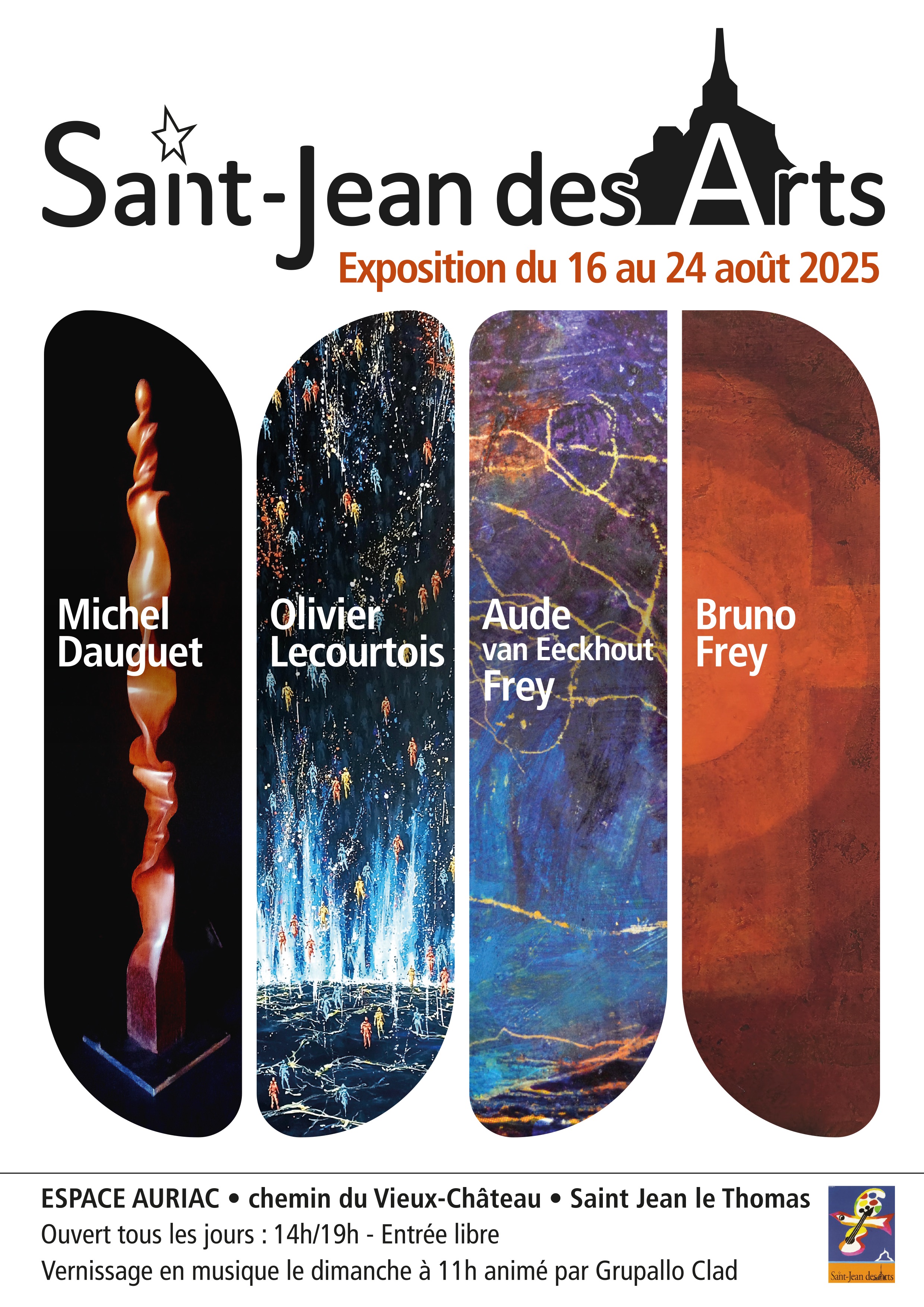 Le 17/8/2025, vernissage en musique avec Saint Jean des Arts