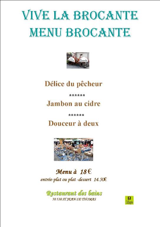 Le 27 mai 2018 : vide greniers à Saint Jean le Thomas