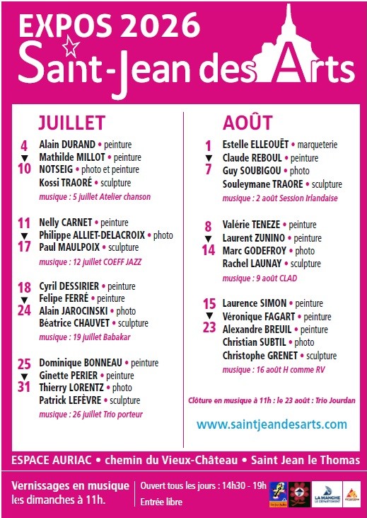 Saint Jean des Arts revient du 4/7/ au 23/8/2026