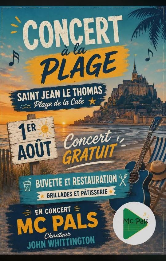 Le 1/8/2026, concert gratuit à Saint Jean le Thomas