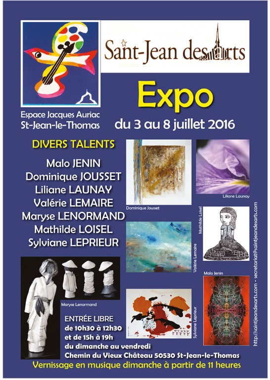 Le dimanche 3.7. 2016, avec SJDA vernissage de l'expo. " Divers Talents "