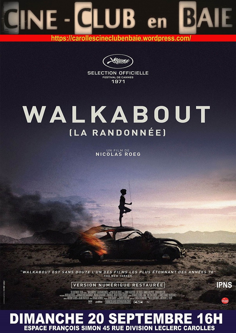 Le 20/9/2026, 16h, ciné-club en baie: WALKABOUT