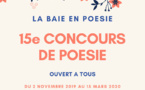 Jusqu'au 15/03/2020, concours de "la Baie en Poésie" Jusqu'au 15/03/2020, concours de "la Baie en Poésie"