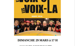 Le 29/3/2026, 17h, chansons par le groupe : LES VOIX-CI LES VOIX LA